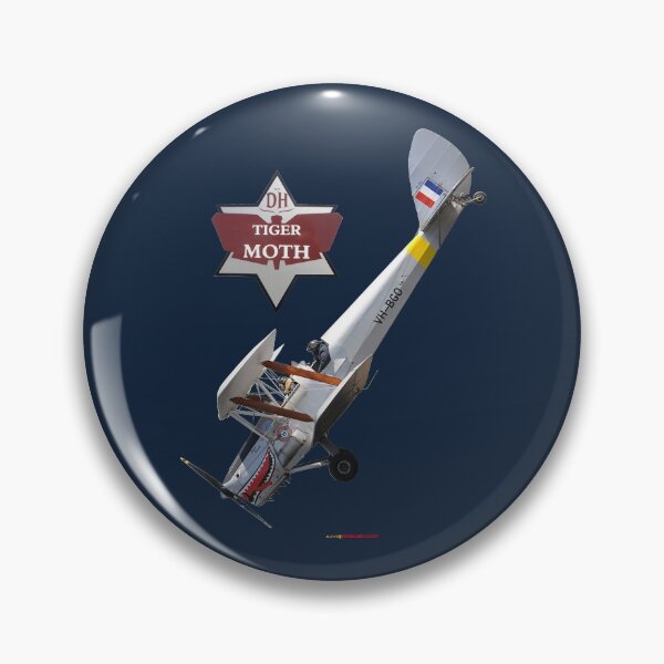 Item preview, Plane & Simple Badge -Tiger Moth VH-BGO designed and sold by muz2142.