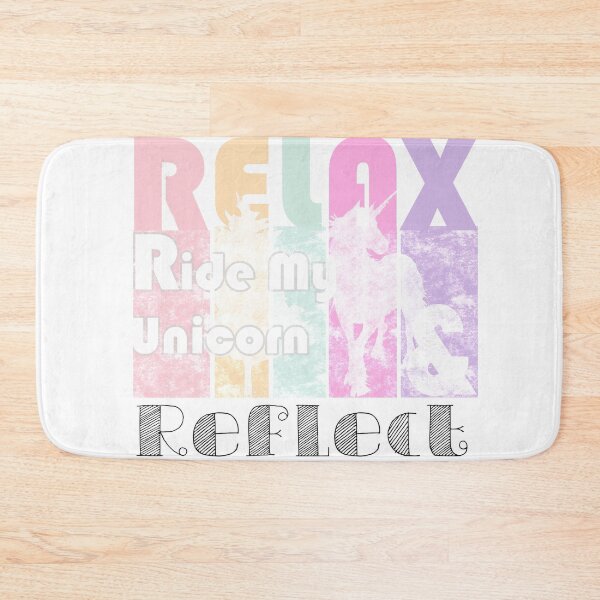 Item preview, Relax, Ride My Unicorn And Reflect - Running Unicorn / Forest Unicorn - Rhyme with Letter R in Soft Pastel Color Palette for Brave Dreamers - Run Unicorn Run! designed and sold by sthNnth.