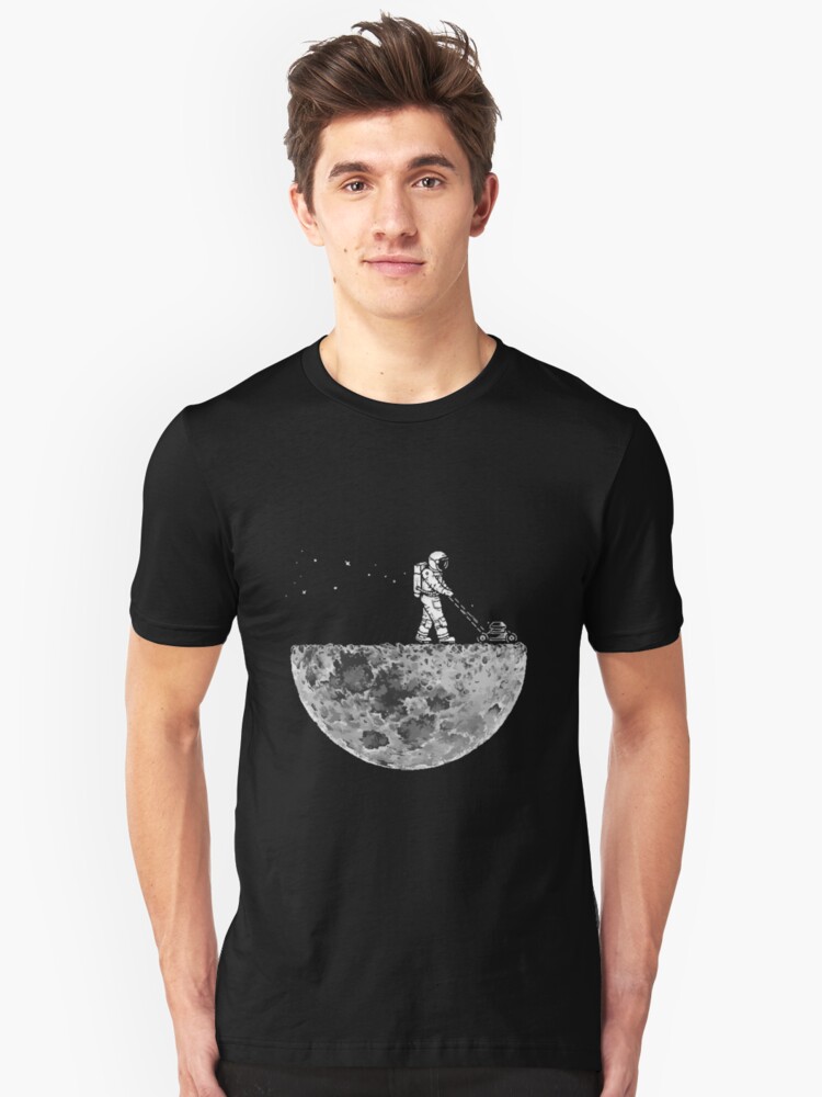 astronaut mowing the moon hoodie