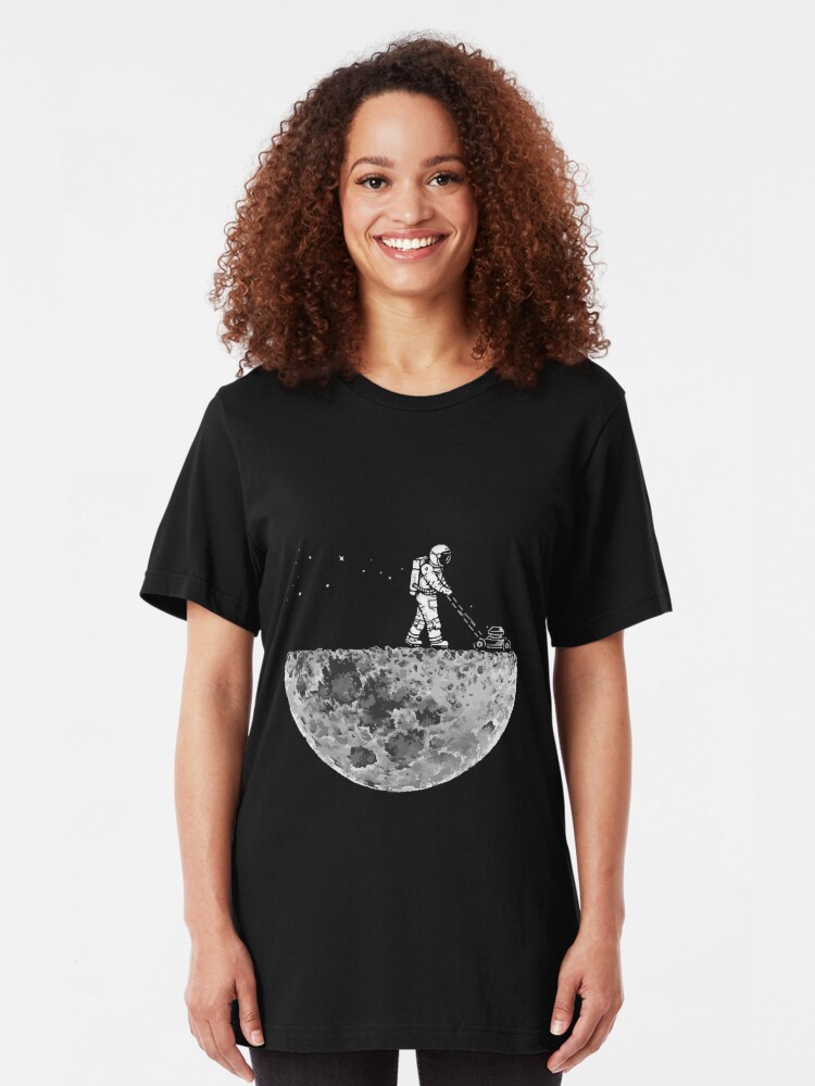 astronaut mowing the moon hoodie