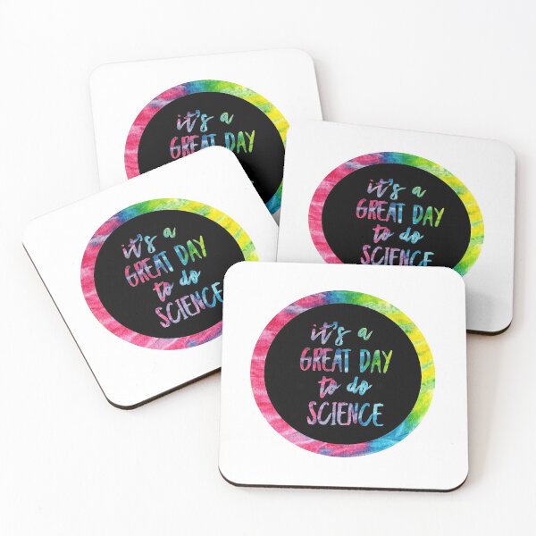 Item preview, It’s a great day to do science in black and tie dye font on white background designed and sold by UncleStuScience.