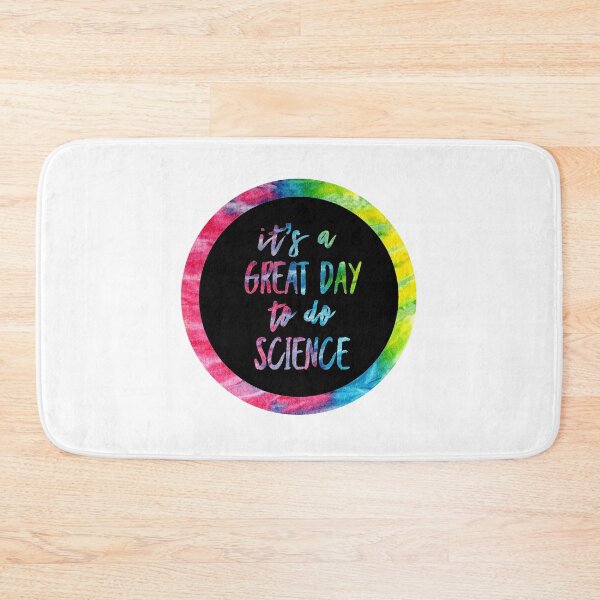 Item preview, It’s a great day to do science in black and tie dye font on white background designed and sold by UncleStuScience.