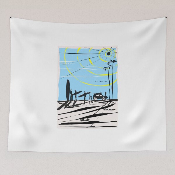 Item preview, San Pedrito Beach, surf art, surf wear, surf tshirt, Vida Surfa, Collection 1 designed and sold by vidasurfa.