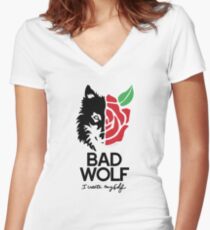 BAD WOLF Women's Fitted V-Neck T-Shirt