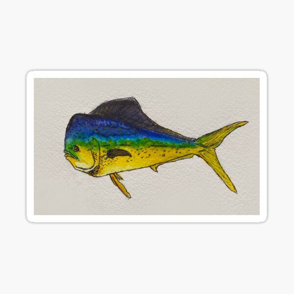 Vista previa del artículo con la obra «Mahi Mahi (Pez delfín - Sin texto)», diseñado y vendido por marcnking.