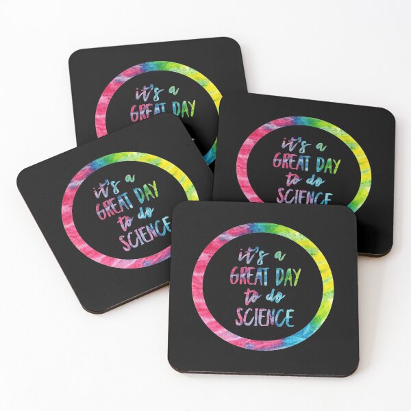 Item preview, It’s a great day to do science in black and tie dye font on black background designed and sold by UncleStuScience.