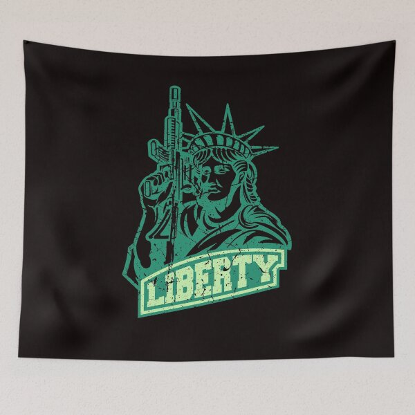 Item preview, Pro 2nd Amendment Statue of Liberty Holding Weapon designed and sold by The Masked Designer.