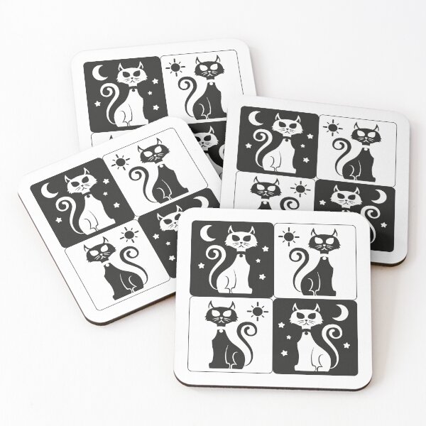 Item preview, Icons, symbol white and black cats, felines. Ideal for visual communication, veterinary newsletters and institutional material designed and sold by LucianoCosmo.