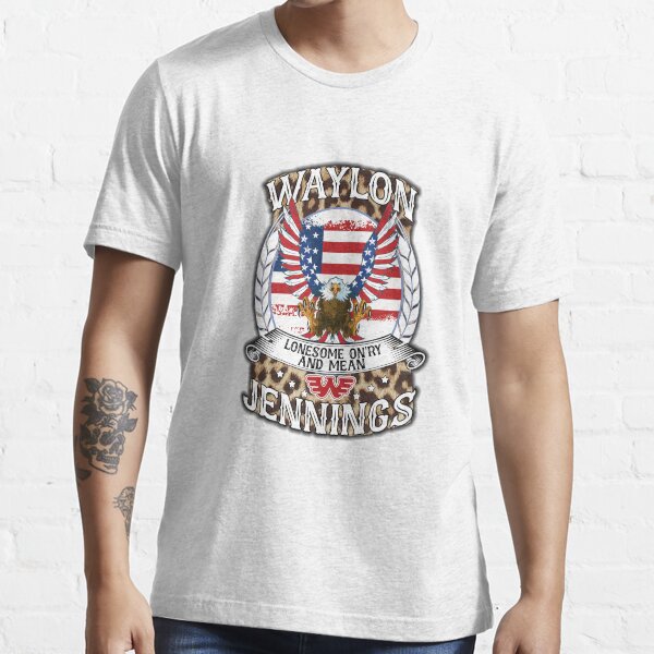 "Waylon Lonesome On'ry And Mean Jennings" Tshirt by windowfuture