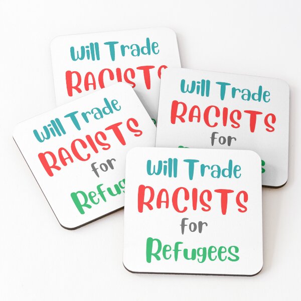 Item preview, Will trade racists for Refugees Tee Shirts designed and sold by akash72.
