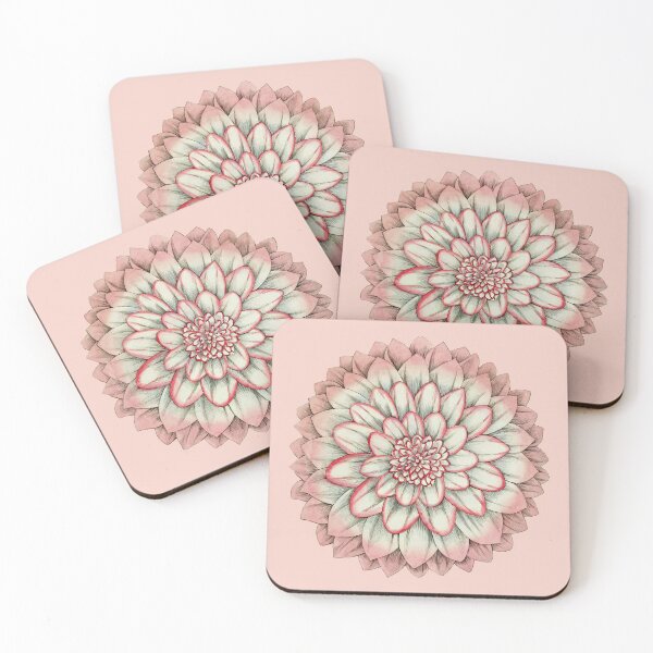 Item preview, Chelsea Millennial Pink Dahlia Flower designed and sold by RedThorThreads.