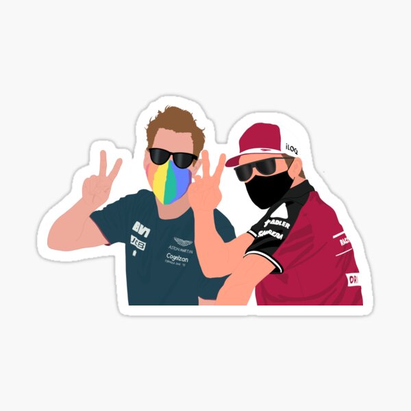 Vista previa del artículo con la obra «Sebastián Vettel y Kimi Raikkonen», diseñado y vendido por noellesmith22.