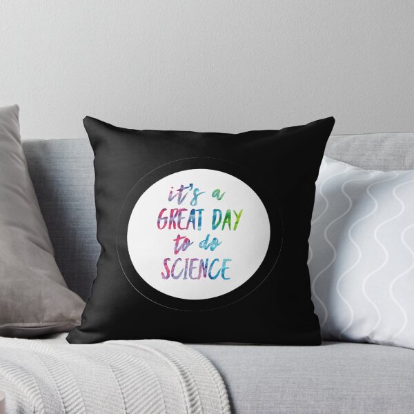 Item preview, It’s a great day to do science in white and tie dye font on black background designed and sold by UncleStuScience.