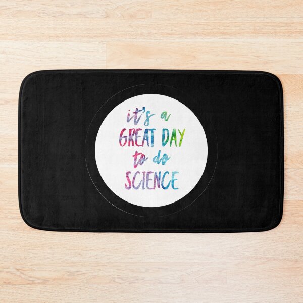 Item preview, It’s a great day to do science in white and tie dye font on black background designed and sold by UncleStuScience.