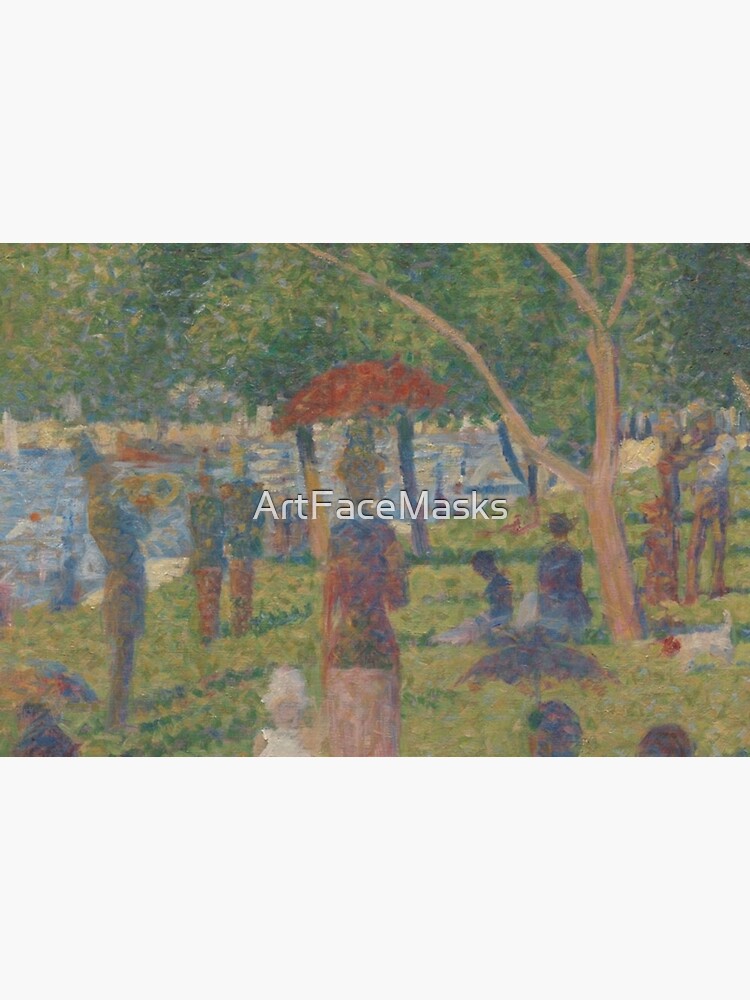 Classic Impressionist Picnic Scene with Red Parasol by ArtFaceMasks