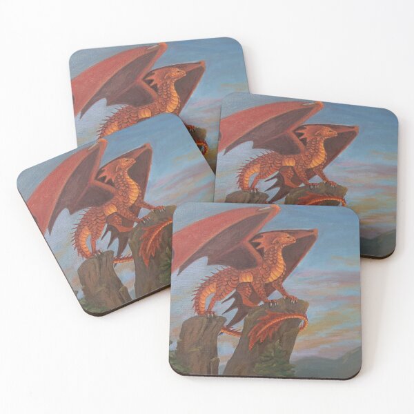 Item preview, Dragon on a cliff full  painting version  designed and sold by LeahcarsArt.