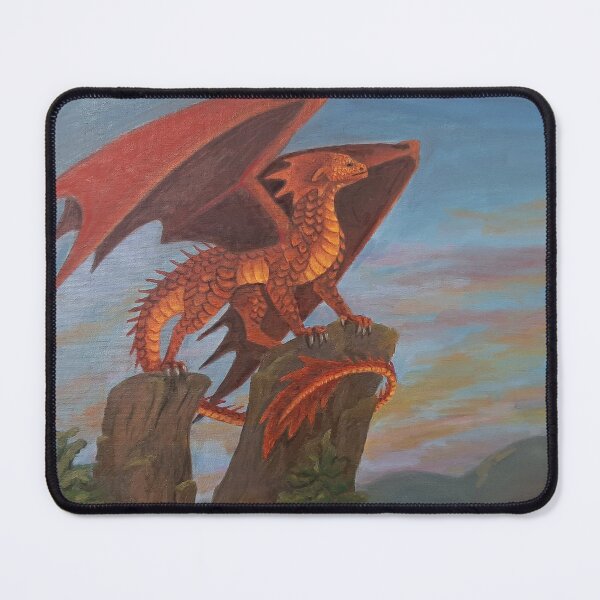 Item preview, Dragon on a cliff full painting version designed and sold by LeahcarsArt.