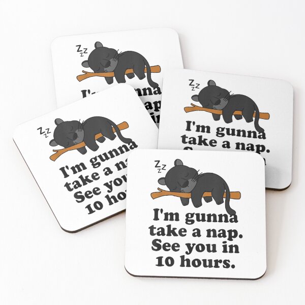 Item preview, Cute Sleeping Panther Nap Lover Funny Lazy Sarcastic Saying  designed and sold by GodivaShop.