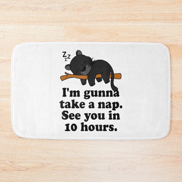 Item preview, Cute Sleeping Panther Nap Lover Funny Lazy Sarcastic Saying  designed and sold by GodivaShop.