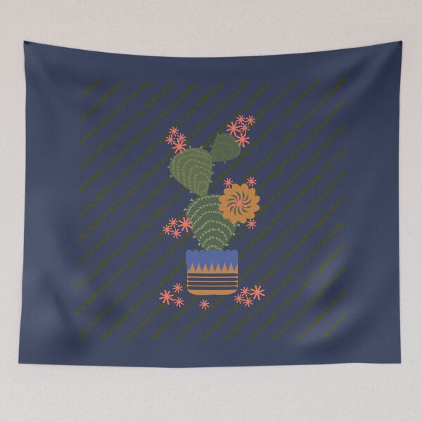 Item preview, Triangles on the Diagonal - Nightime Cactus designed and sold by FrancesPoff.