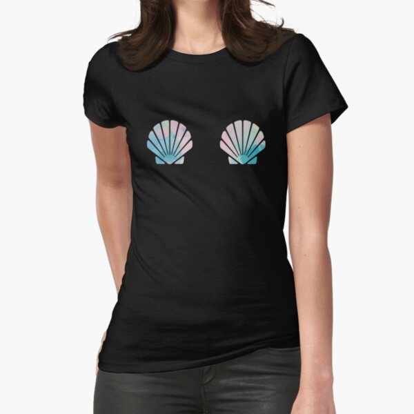 Mermaid SeaShell Bra Fitted T-Shirt