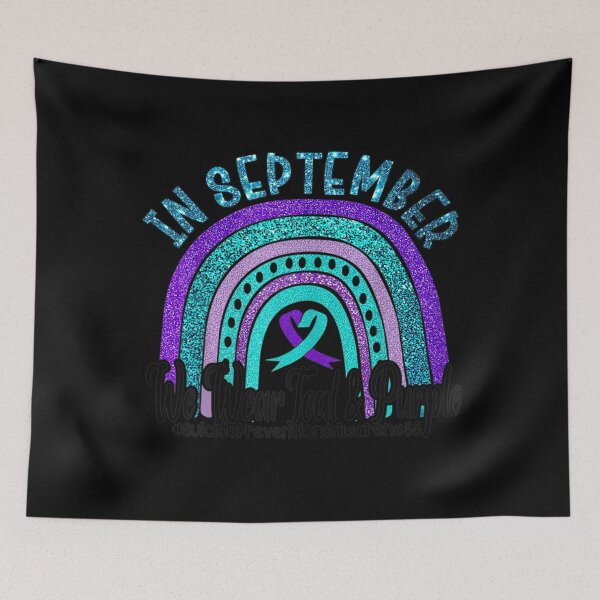 Item preview, In September We Wear Teal And Purple Suicide Prevention Week  designed and sold by AlvaShop.