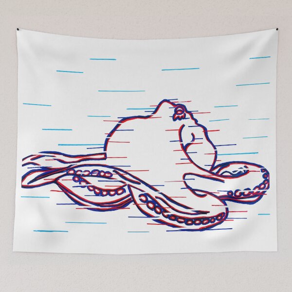 Item preview, Glitch Octopus 2 designed and sold by Austin Fabinski Art.