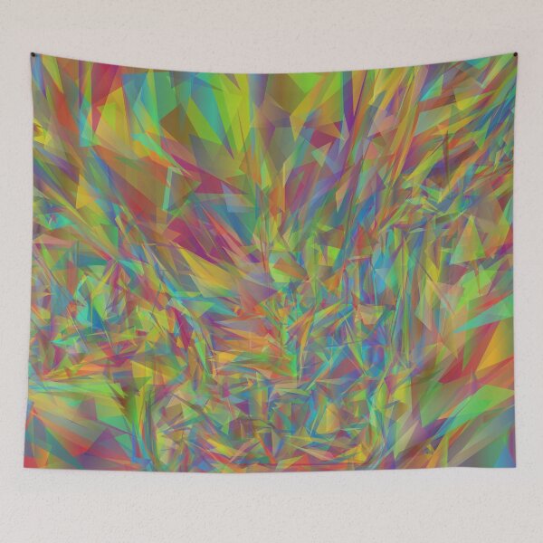 Item preview, Abstract Geometric Fire Flames - Colorful Chromatic Rainbow designed and sold by LashCreations.