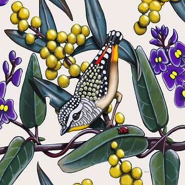 Artwork thumbnail, Happy Wandering Pardalote by Australian artist Laural Retz by Laural Retz