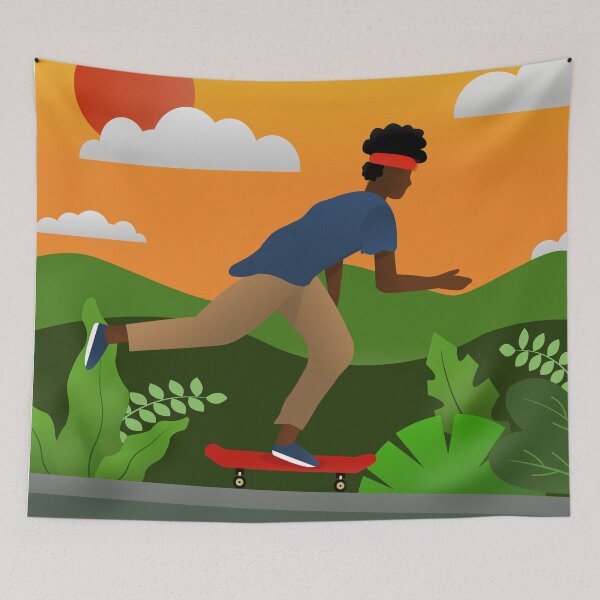Item preview, SkaterBoy - Skating Illustration designed and sold by EvaSG-.