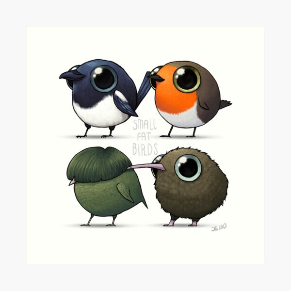 Small Fat Birds Art Print