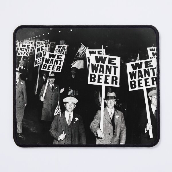 Item preview, Prohibition, We Want Beer, Bar Wall Decor, Black and White Vintage Art designed and sold by modernretro.