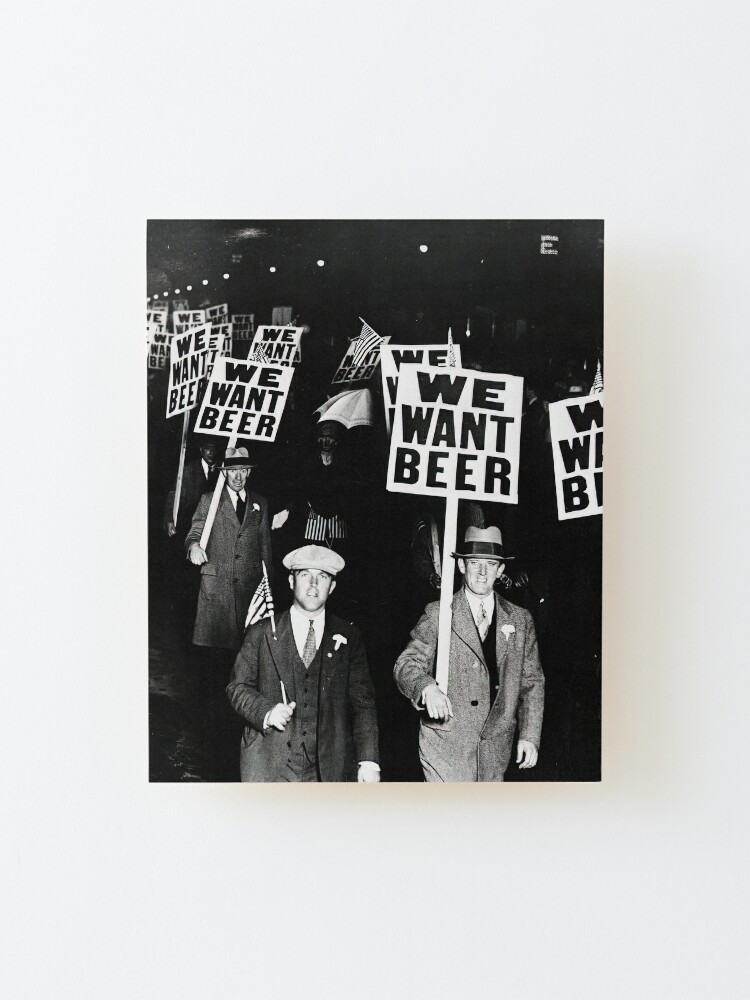 Prohibition, We Want Beer, Bar Wall Decor, Black and White Vintage Art  Tapestry for Sale by modernretro