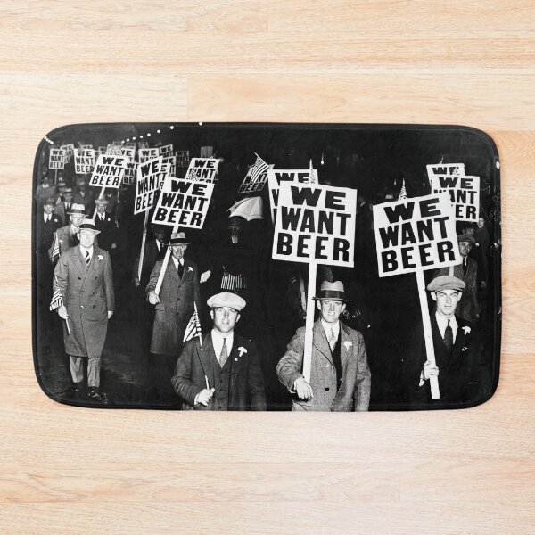 Item preview, Prohibition, We Want Beer, Bar Wall Decor, Black and White Vintage Art designed and sold by modernretro.