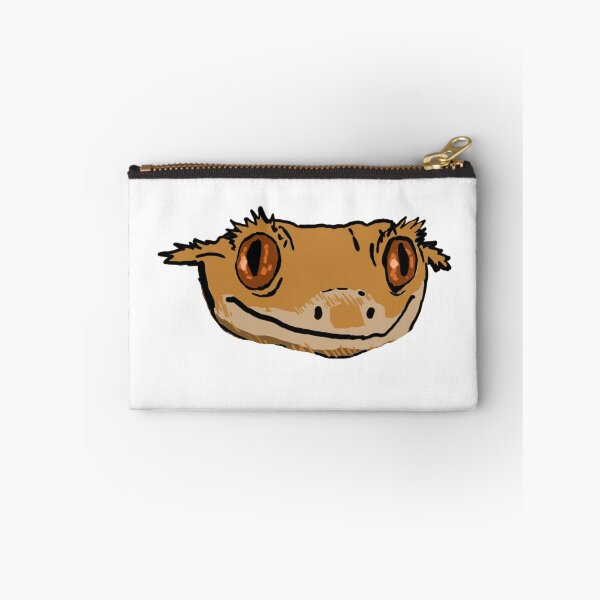 Item preview, Smiling crested gecko face designed and sold by LeahcarsArt.