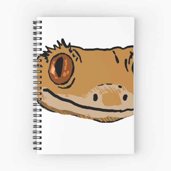 Item preview, Smiling crested gecko face designed and sold by LeahcarsArt.