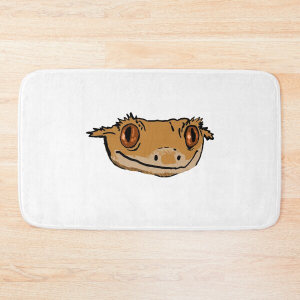Item preview, Smiling crested gecko face designed and sold by LeahcarsArt.
