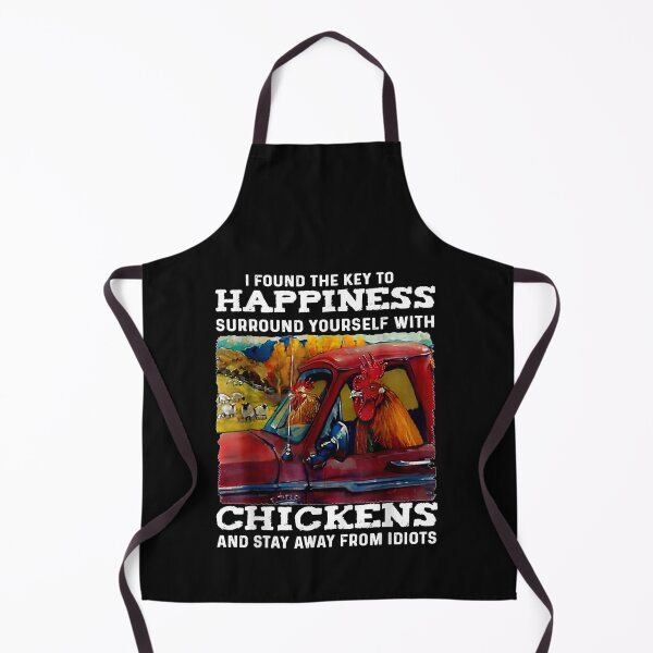 Aperçu de l'œuvre I Found The Key To Happiness Surround Yourself With Chicken T-Shirt créée et vendue par Ortega-Blue.