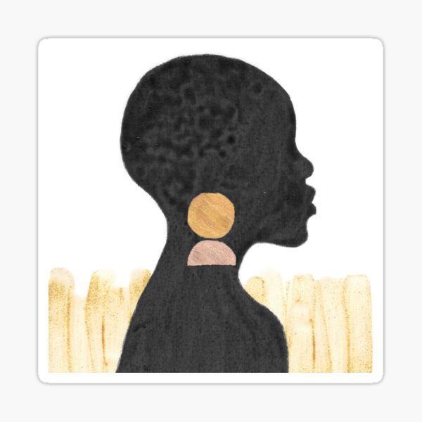 Aperçu de l'œuvre femme africaine créée et vendue par WhalesWay.
