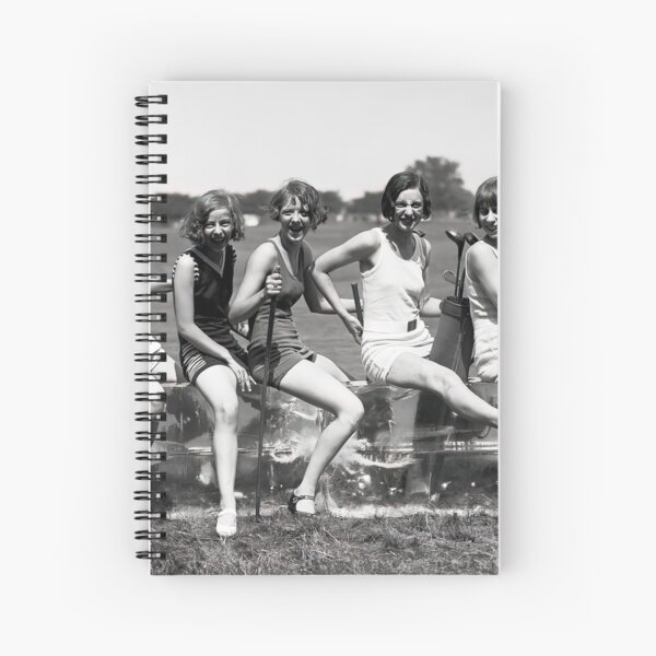 Item preview, Lady Golfers, Black and White Vintage Art designed and sold by modernretro.