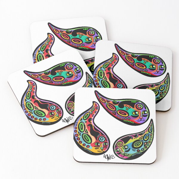 Item preview, three cat drops designed and sold by Blake Chamberlain.