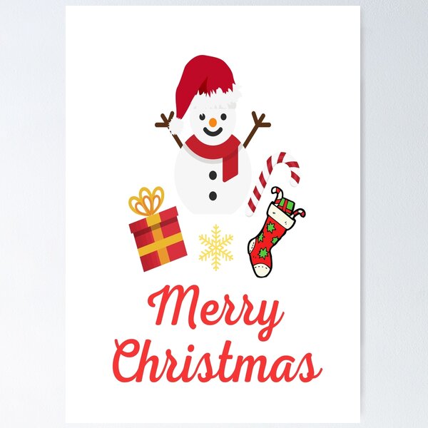 Item preview, Merry Christmas 2021 Cute Snowman  designed and sold by BhavyaBathla.