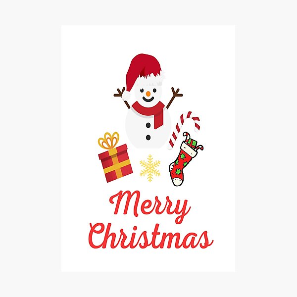 Item preview, Merry Christmas 2021 Cute Snowman  designed and sold by BhavyaBathla.