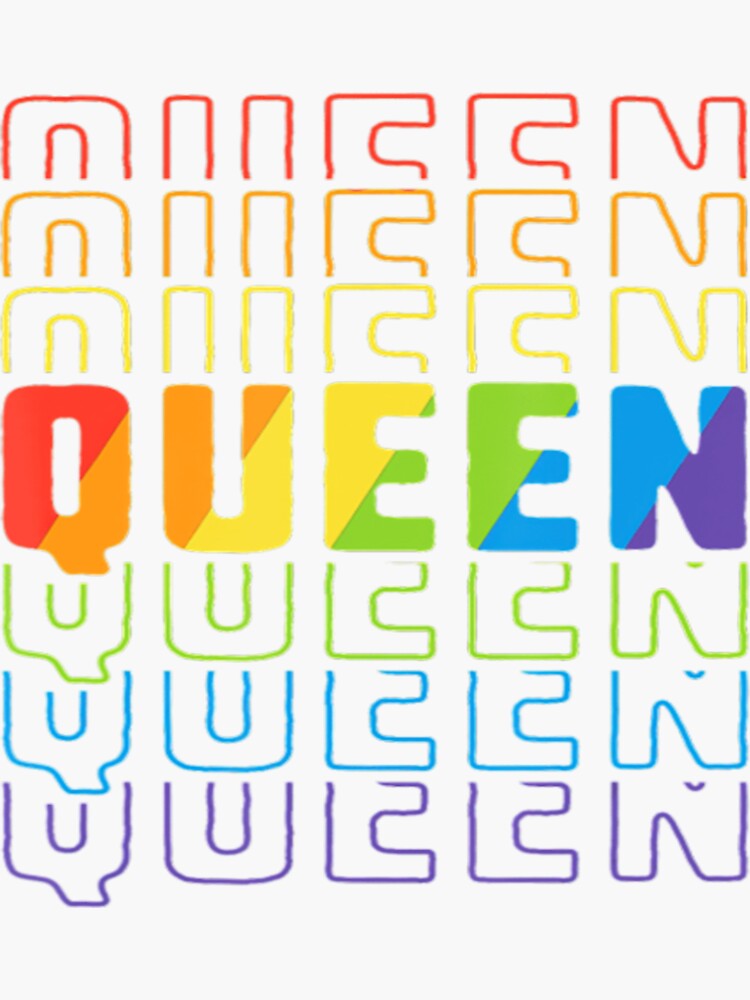 Queen Lgbt Pride Rainbow Flag Parade Ally Sticker By Thibon79 Redbubble