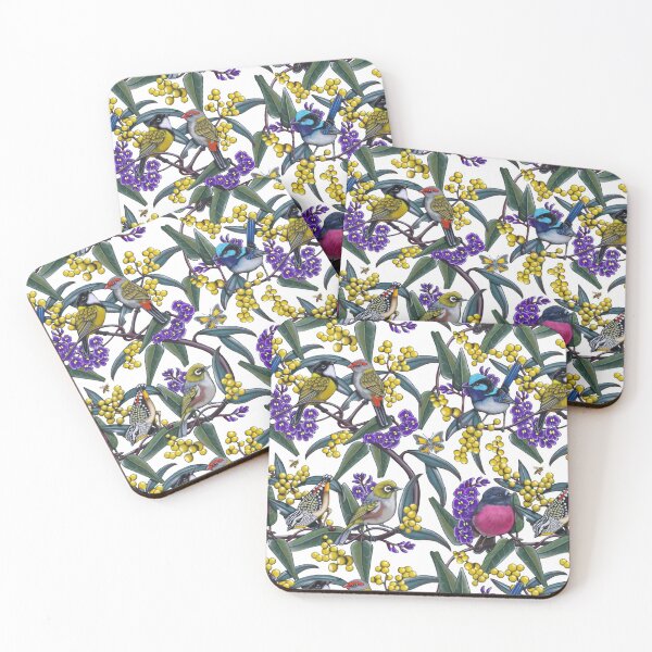 Item preview, Small Bird Medley Repeated Pattern by Australian artist Laural Retz designed and sold by Laural Retz.