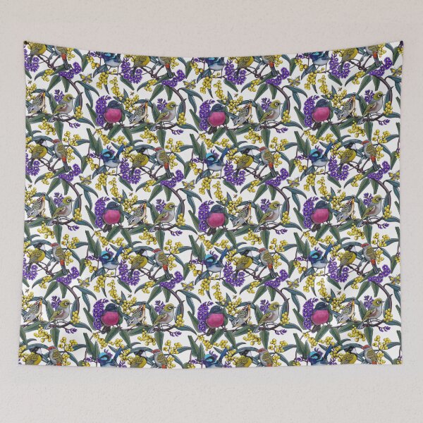 Item preview, Small Bird Medley Repeated Pattern by Australian artist Laural Retz designed and sold by Laural Retz.