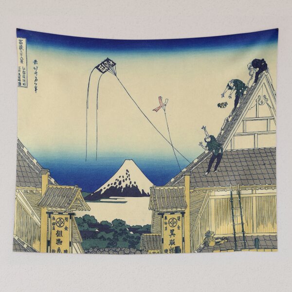 Item preview, Katsushika Hokusai's Koto Suruga-cho Mitsui Miseryakuzu designed and sold by mosfunky.
