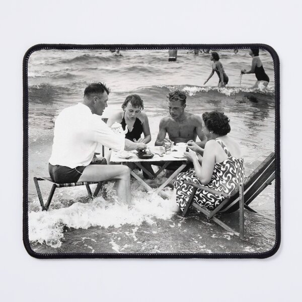 Item preview, Funny Black and White Vintage Beach Wall Art designed and sold by modernretro.