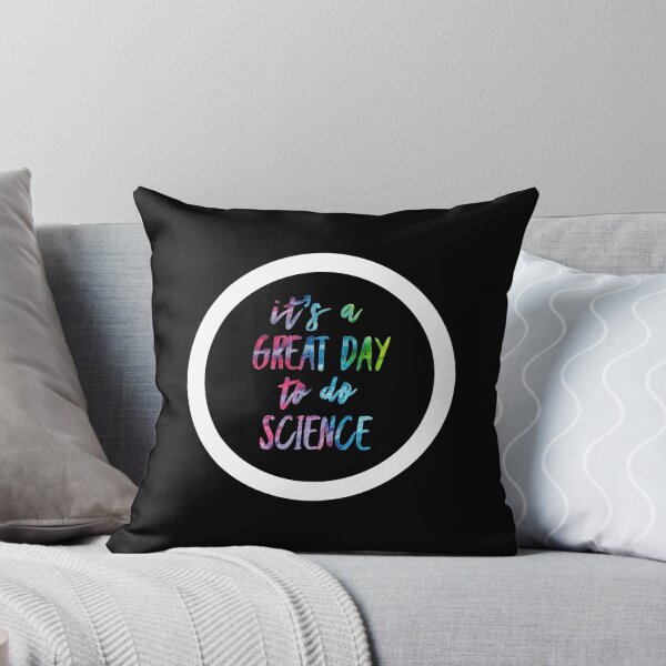 Item preview, It’s a great day to do science in white and tie dye font on black background designed and sold by UncleStuScience.