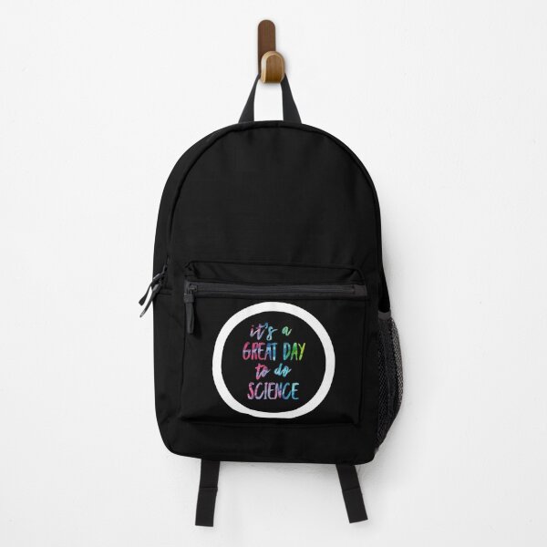 Item preview, It’s a great day to do science in white and tie dye font on black background designed and sold by UncleStuScience.
